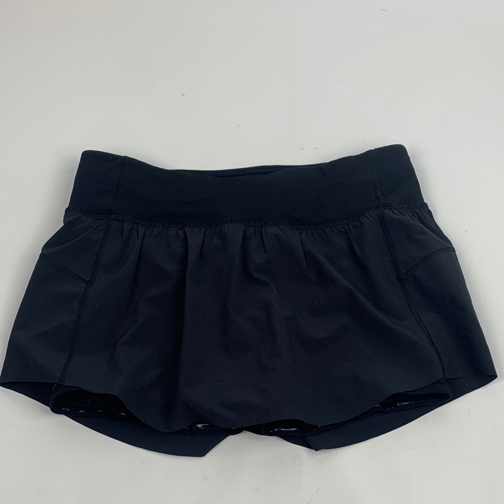 Lululemon Athletica Black Women's Skort shorts skirts Size 4 Stretch EUC